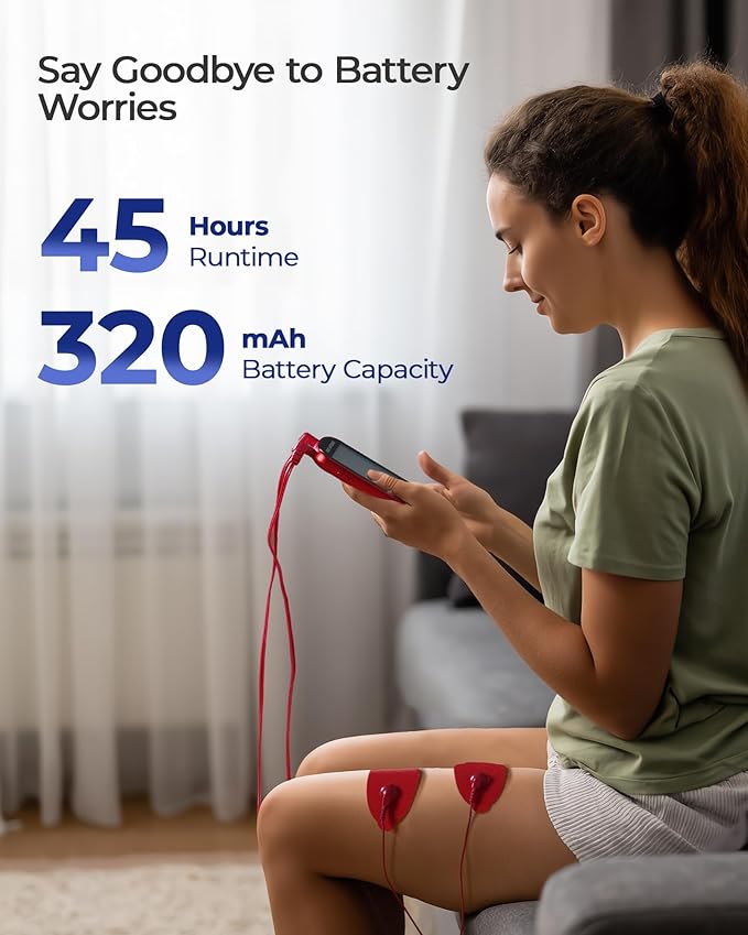 KingPavonini 3-in-1 TENS Unit Muscle Stimulator for Pain Relief Therapy, Dual Channel 36 Modes TENS Machine with 12 Pads, Rechargeable & Portable EMS Muscle Stimulator for Back, Shoulder, Neck