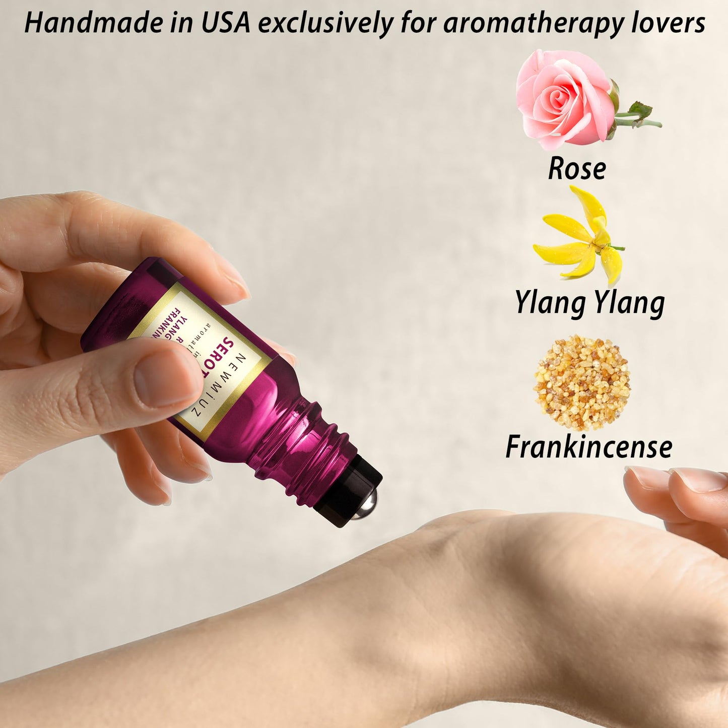 Chill Out Calming Roll On Essential Oil Blend Stress Relief Rose Ylang Ylang & Frankincense Relaxation Calm Aromatherapy Gift for Women Perfect Stocking Stuffers