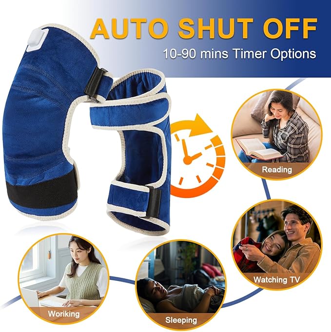 Knee Heating Pad for Pain Relief,Heating Pad for Knee for Aching,Heated Brace for Joint Pain, Soreness Swelling,Auto Shut Off,86℉~158℉ Adjustable Temp