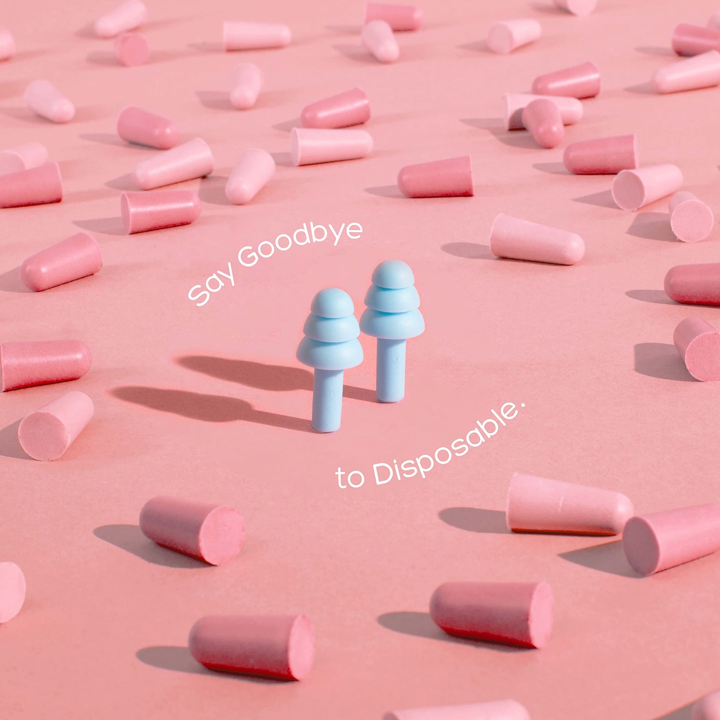 Anbow Soft Ear Plugs for Sleeping Noise Reduction, Made of Silicone, Suitable for Sleeping & Swimming, Soft Reusable Earplugs for Noise Reduction, Adjustable Size for Concerts & Snoring (3 Pairs)