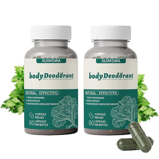 Body deodorizing supplement, body deodorizer capsules,deodorant supplements for women-90 Capsules (2PCS)