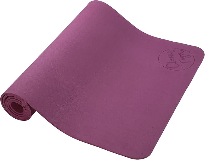 Clever Yoga Better Grip Thick Yoga Mat - Beginner Exercise Yoga Mat with Non-Slip Surface for Home Gym, Earth-Friendly & Recyclable Pilates and Workout Pad Women & Men, 1/4 Inch Thick