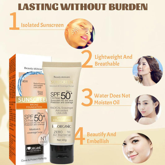 Natural Face & Body Sunscreen SPF 50, Moisturizing Broad Spectrum Sun Protection