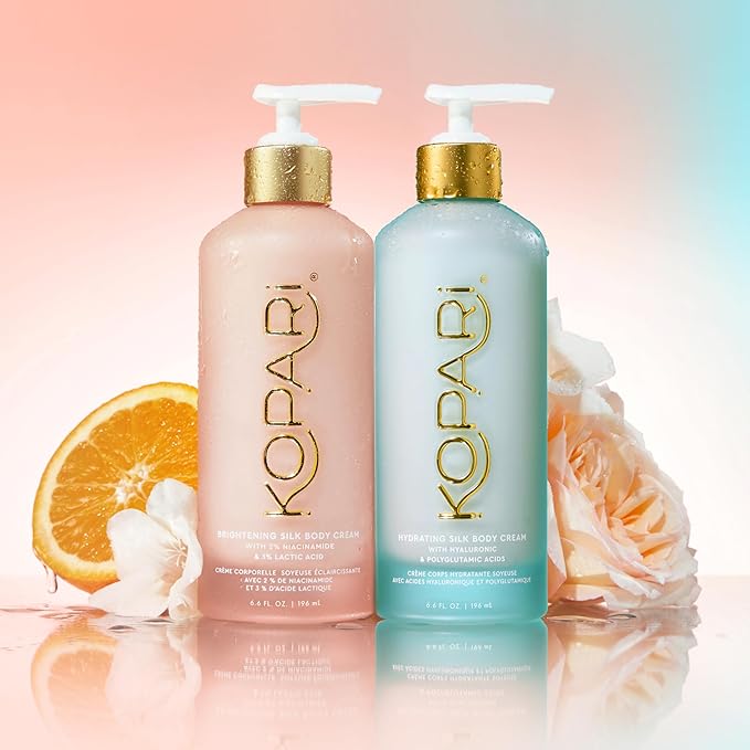 Kopari Hydrating Silk Body Cream with Hyaluronic & Polyglutamic Acids – Long Lasting Moisturizer for Dry Skin, Lightweight & Silky Texture, Sweet Coconut Milk Scent, 6.7 oz