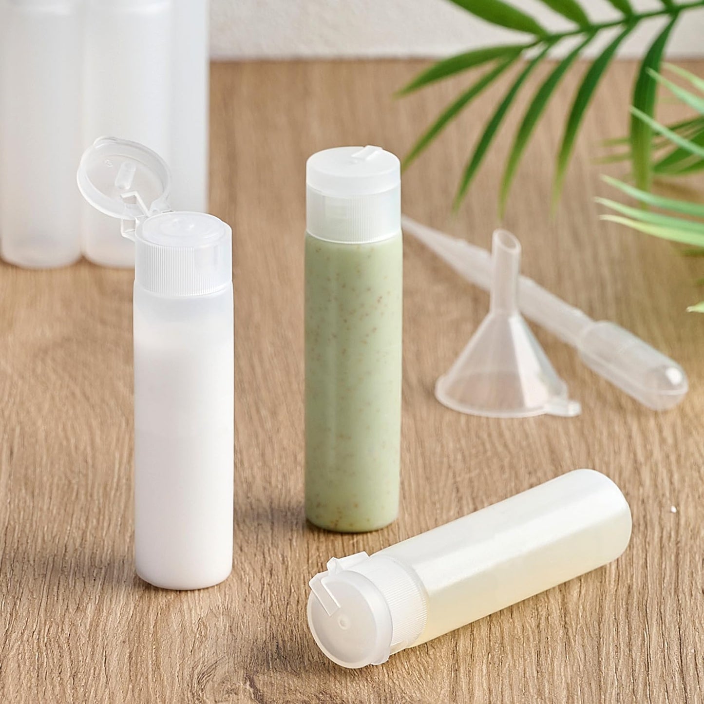 TUZAZO 10 Pack 18ml/0.6oz Small Travel Tube Bottles, Refillable Empty Plastic Mini Travel Size Squeeze Bottles for Liquid Makeup Cosmetic Toiletries