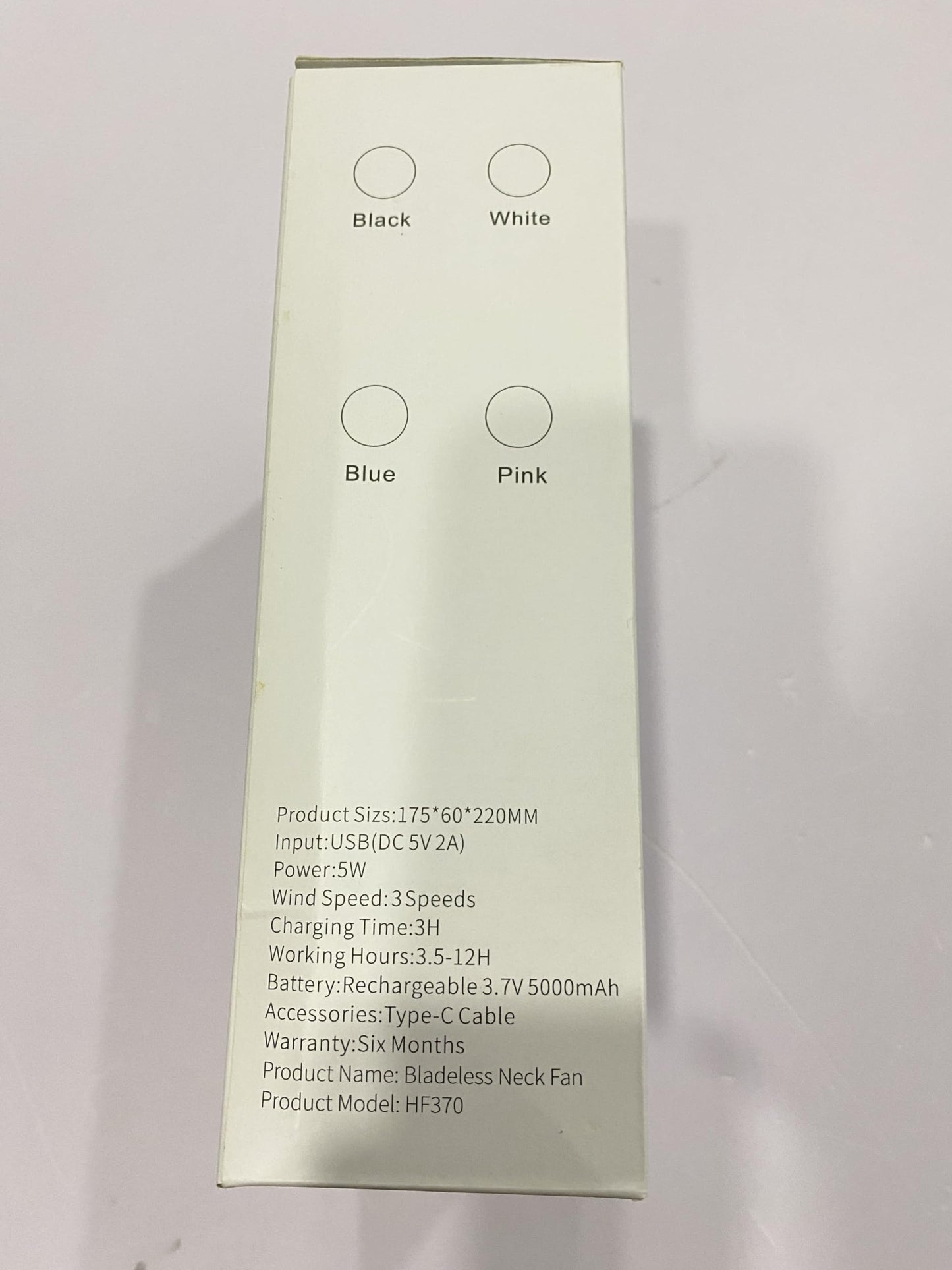 AMACOOL Bladeless Neck Fan Portable Personal Fan 5000mAh Rechargeable Battery Operated Wearable Fan for Women Men Outdoor Sport Travel Patio Garden Work Home Kitchen(Black)