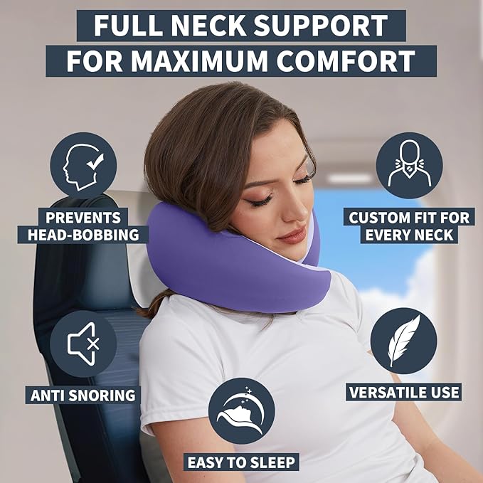 Pillow Pillows Travel Neck for Airplanes Flight Airplane Long Essentials Pain Relief Memory Foam haul Upright Necessities