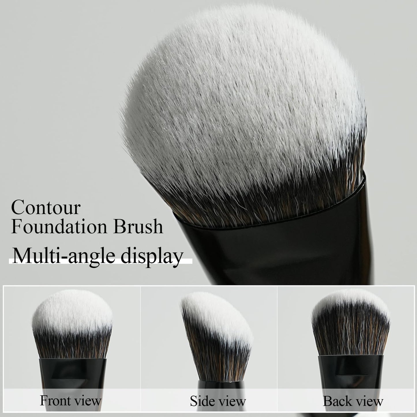BEILI Makeup Brushes 12 Pieces 18 In 12 Double-Sided Contour Foundation Highlight Blush Brush Eyeshadow Eyeliner Concealer Brush Black and White Suitable for Travel, Gifts, Makeup Lovers