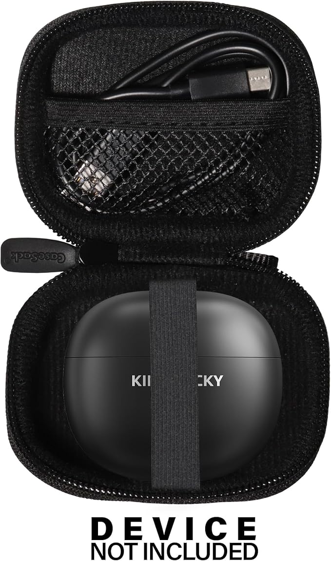CaseSack Case for King Lucky i121 Clip on Earbuds Open Ear Wireless Bluetooth 5.4 Headphones (Black)