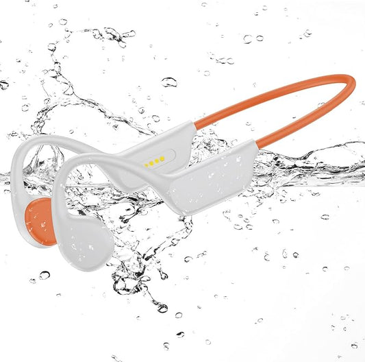 Bone Conduction Swimming Headphones,Wireless IPX8 Waterproof Open-Ear Headphone/Earphones, 32G Underwater Headset/Earbuds, Sports, Swimming, Diving