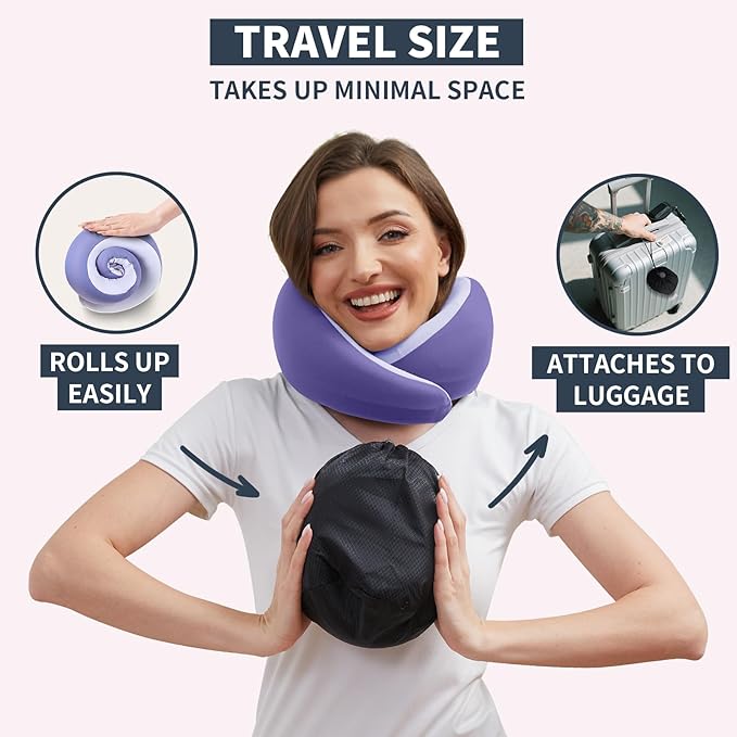 Pillow Pillows Travel Neck for Airplanes Flight Airplane Long Essentials Pain Relief Memory Foam haul Upright Necessities