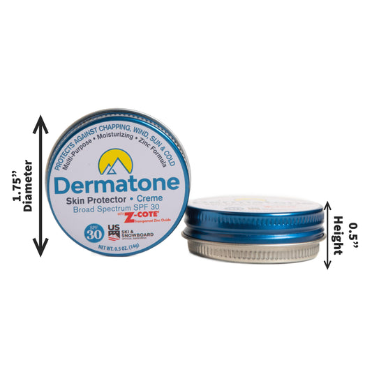 Dermatone Skin Protection Balm w/Zinc SPF 30 | Moisturizing Creme | Heals & Repairs Dry Skin | Advanved Therapy Lips and Face Repair| 2-Pack, 0.5 oz tins