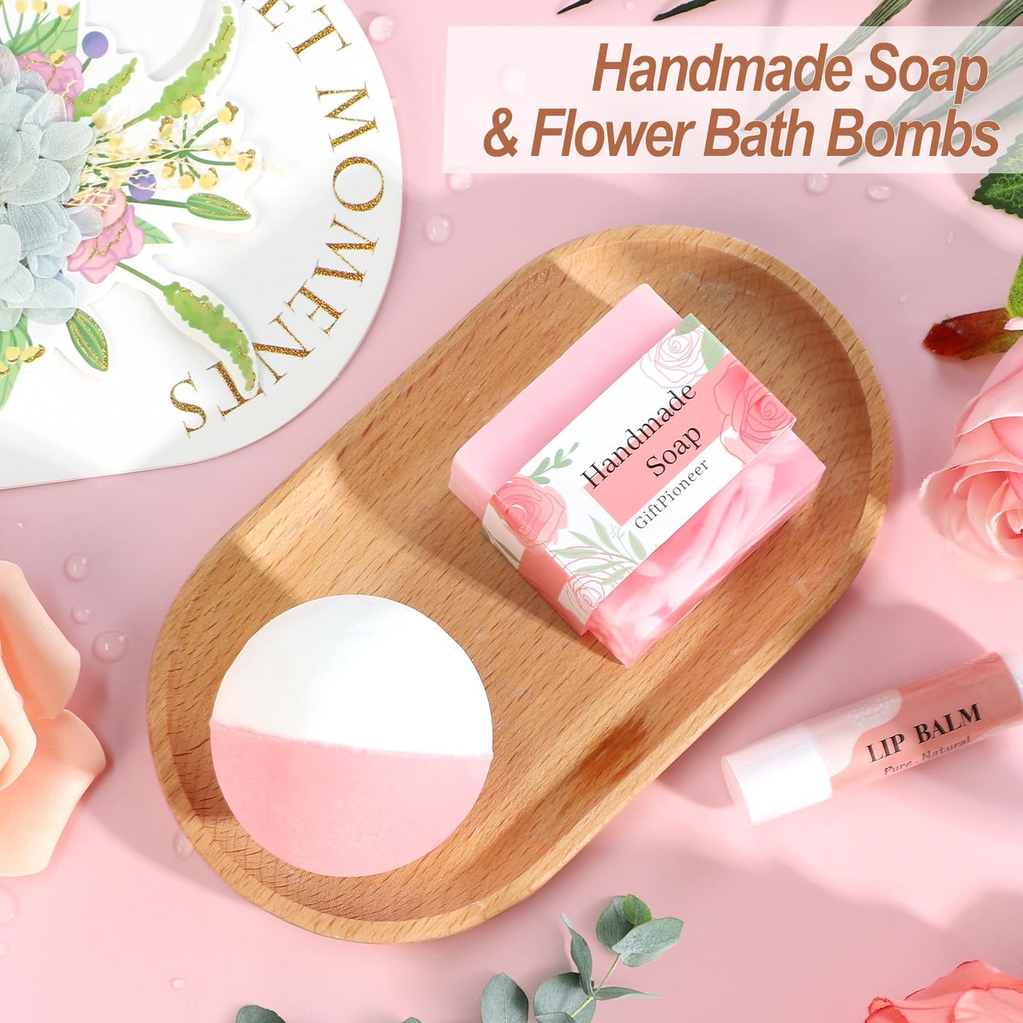 Birthday Gifts for Women, Self Care Gifts for Women, Relaxing Spa Gifts Basket Care Package w/Flannel Blanket, Unique Gifts Box for Mom Her Best Friend Sister Grandma Wife