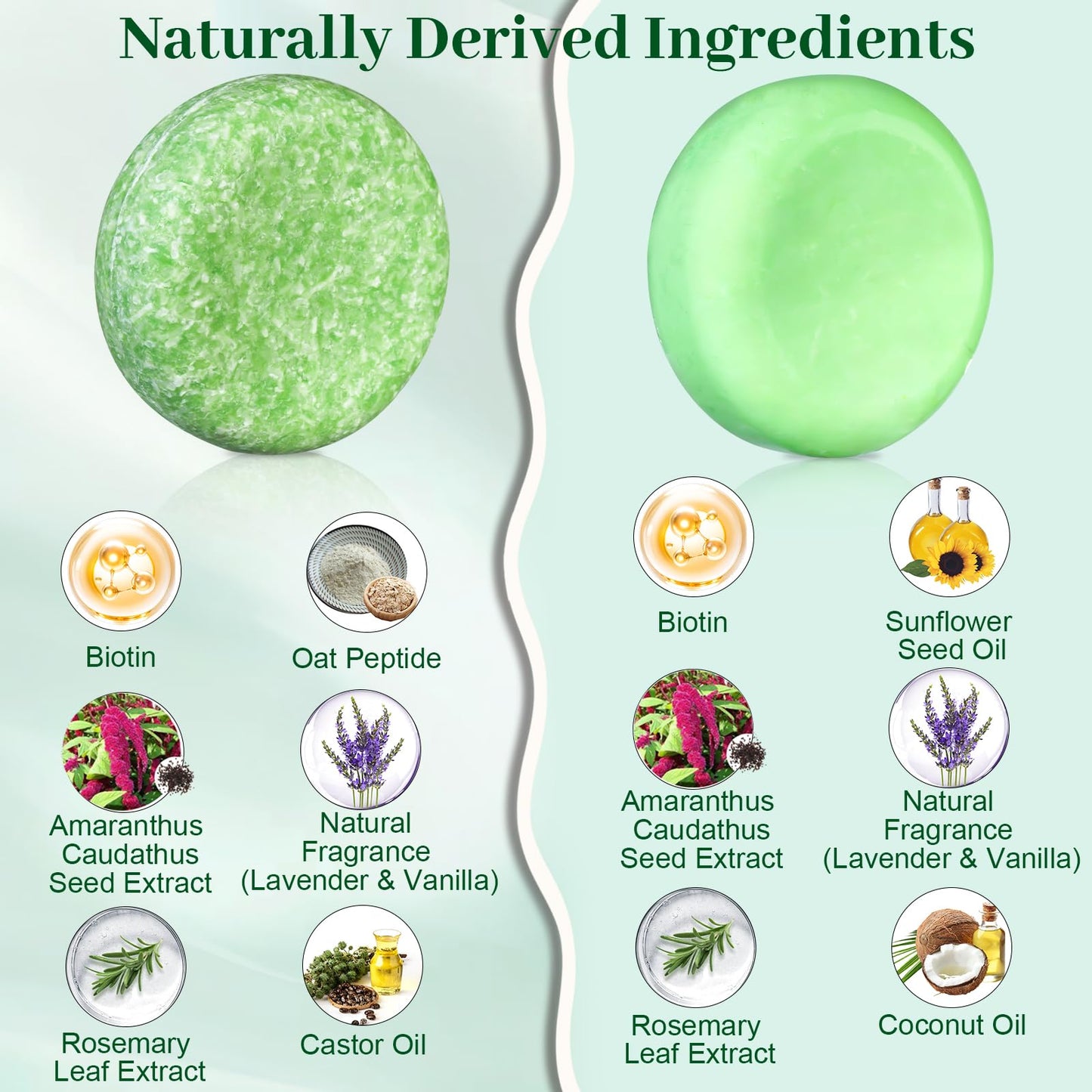 3 PCS Rosemary Biotin Shampoo Bar & Conditioner Bar Set for Thinning Hair, Deep Cleansing for Scalp Hair Loss Shampoo Soap, Natural Solid Shampoo Oil Control for Hair Growth, Strengthening Weak Hair