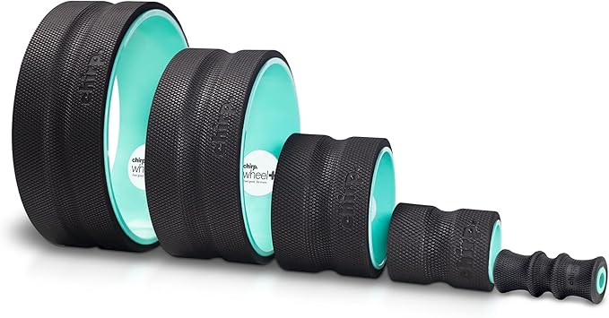 Chirp Wheel+ Foam Roller 5-Pack - Targeted Back Foam Roller for Back Pain Relief, Deep Tissue Muscle Massage, Trigger Point Round Foam Roller