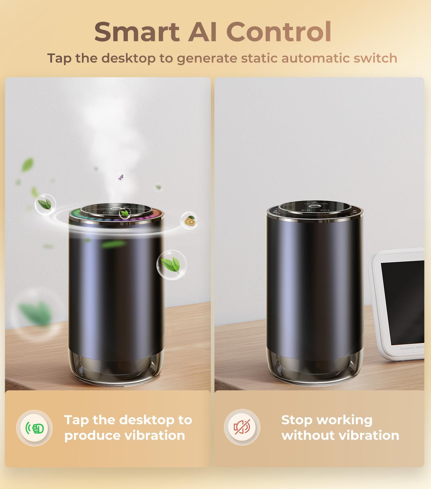 Waterless Essential Oil Diffuser, Rechargeable Nebulizing Scent Air Machine, Cordless & Portable, Ultra-Quiet, Auto On/Off, 3 Mist Levels for Home, Car, Office – Black, Forest Fragrance