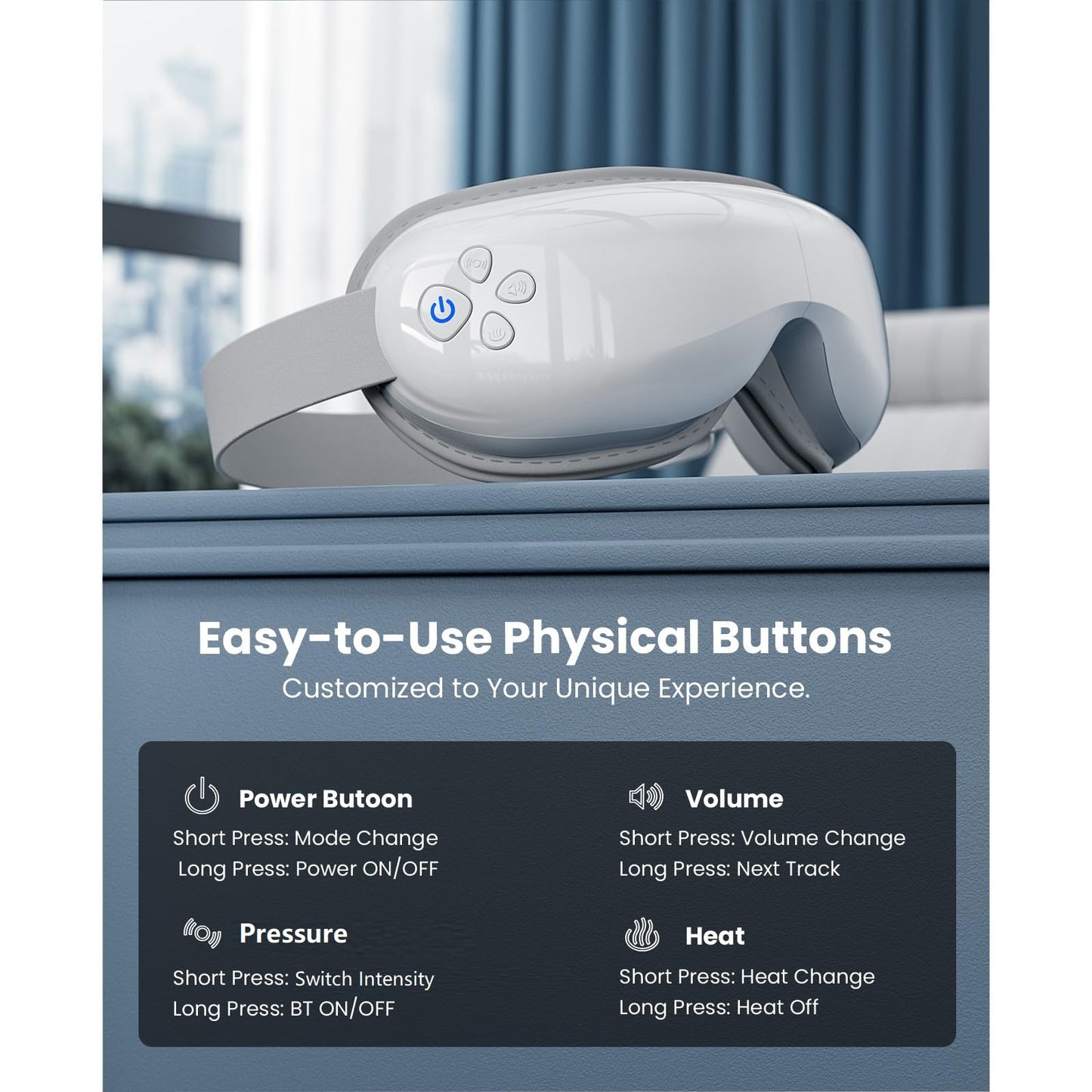 BOB AND BRAD Eye Massager with Heat and Cooling, EyeOasis 3 Eye Mask for Migraine FSA Eligible/HSA Eligible, Heated Face Massager for Dry Eye Strain Relief Improve Sleep, Birthday Gifts for Women Men