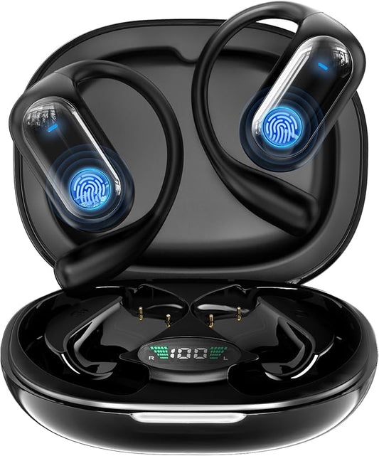 168 Languages AI Translation Earbuds, Bluetooth 5.4 Headphones Translator, 4-in-1 Smart Mode Touch Screen Real-Time Earphones Fit iOS and Android Ideal for Travel Business and Learning, Black