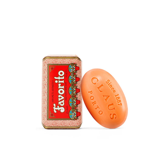 Claus Porto - Favorito Red Poppy Mini Soap | Floral, Cleansing, Nourishing | Handcrafted, Aromatic, Delicate, Warm (50g | 1.7 oz)