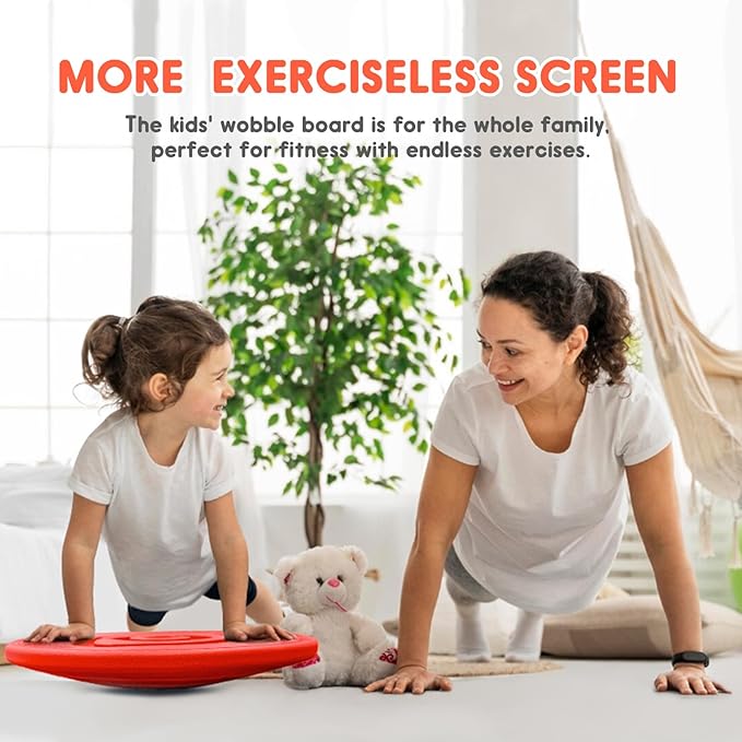 Kids Maze Balance Board - Wobble Trainer for Ski Surf Snowboard, Non-Slip Sensory Rocker Ages 3-12, Core Therapy & Skate Prep