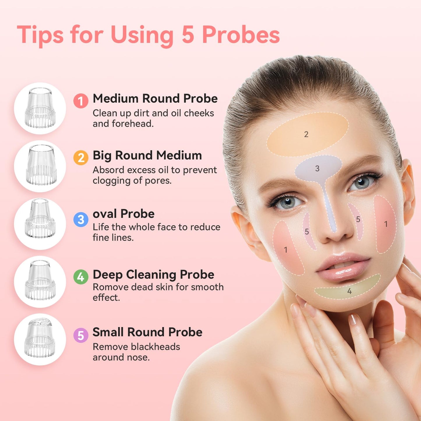 Blackhead Remover Pore Vacuum Upgraded Facial Pore Cleaner Electric Comedone Whitehead Extractor Tool-USB Rechargeable Blackhead Vacuum Kit for Women & Men