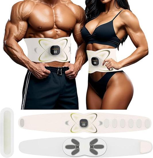 Abs Sculptor, Ab Toning Belt with Heating Pad for Stomach Cellulite Removal Fat Burning, ab Toner Machine for Belly Exercise Smooth & Firming, Lower Back Massager for Pain Relief Women Men Unisex