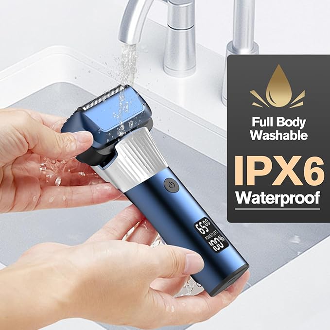 5-Blade Cordless Electric Razor for Men, 2-Speed Electric Shavers for Men Face, Close Shaving Men's Foil Shaver for Coarse Hair Wet/Dry USB-C Fast Charging &100 Min Runtime - Travel-Ready & Giftable