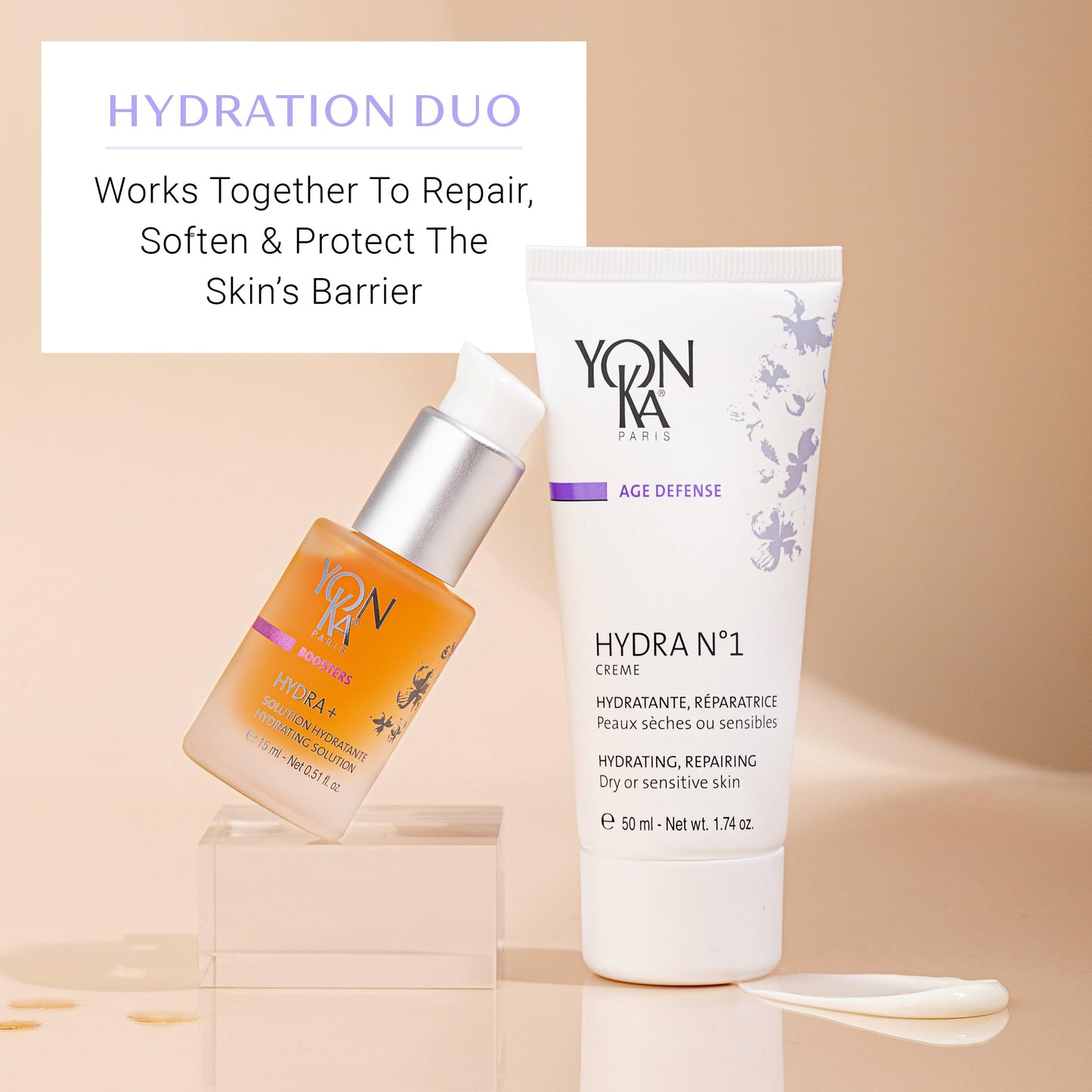 Yonka Daily Reparative Moisturizer, Hydra No. 1 Creme - Rich Anti-Aging Skincare with Hyaluronic Acid, Vitamins A, C & E for Dry Skin, Paraben-Free, 50ml