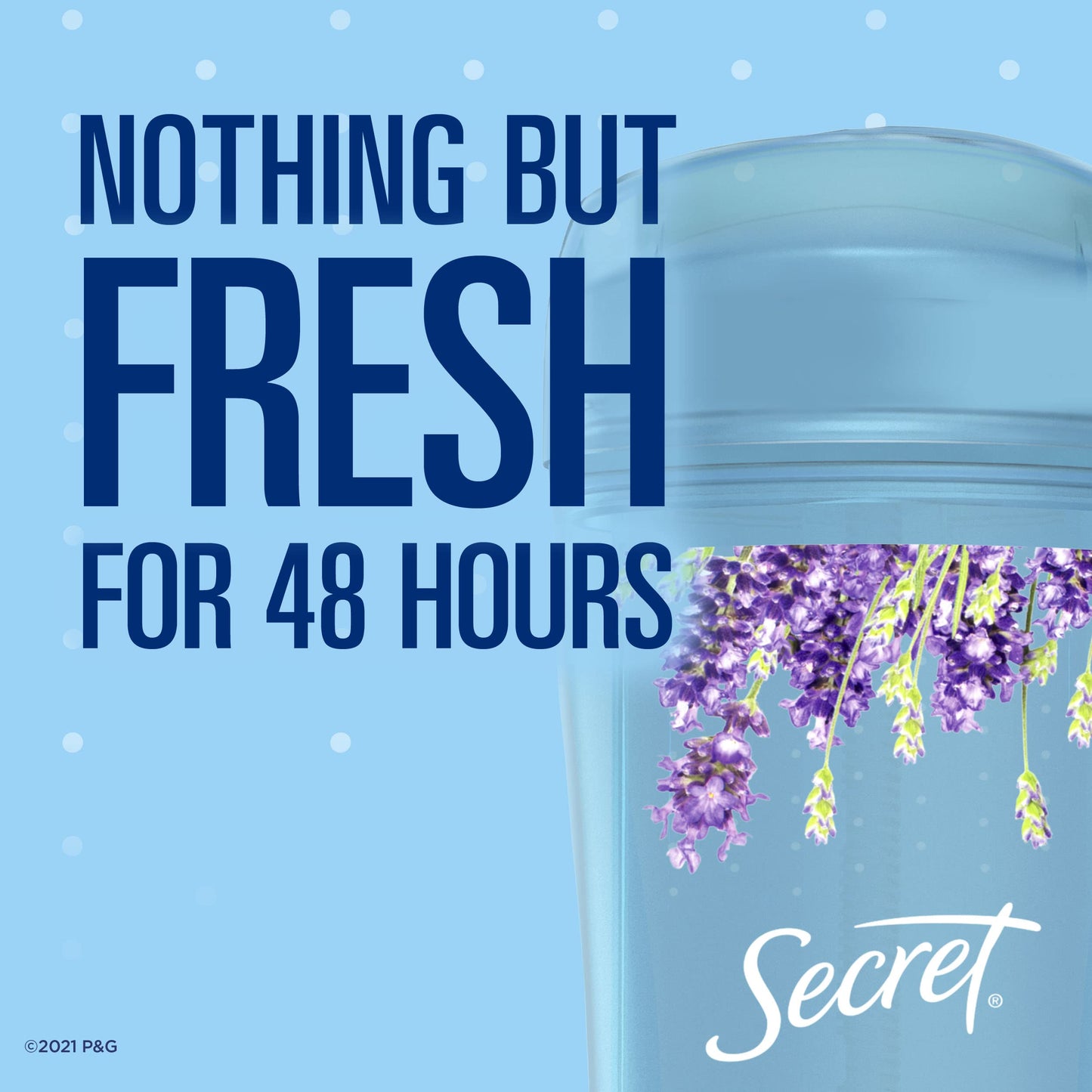 Secret Fresh Antiperspirant Deodorant for Women, 72hr Breathable Sweat & Odor Protection, Instant Freshness & Gentle, PH Balancing Minerals, Clear Gel, Relaxing Lavender Scent, 2.6 oz