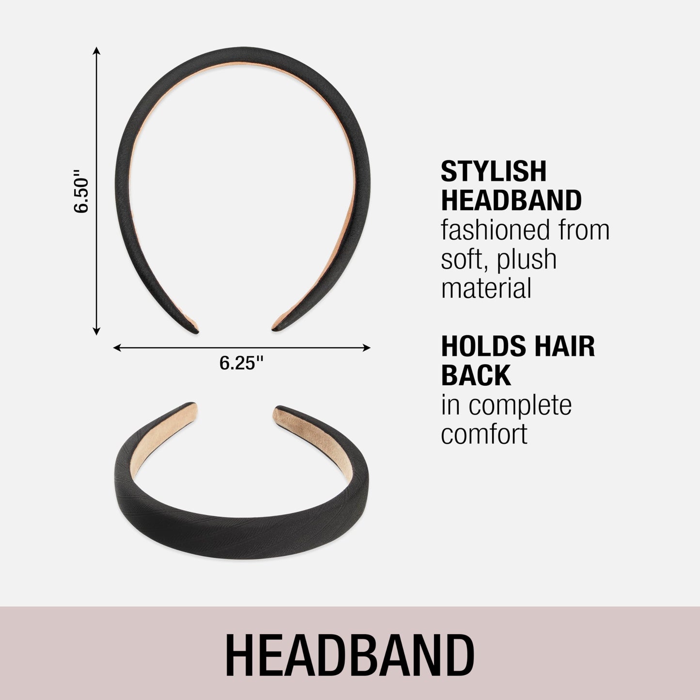 Conair Velvet Touch hairbrush set - Travel hair brush - suitable for curly or straight styles - features soft touch handle with bonus headband - Red/Black