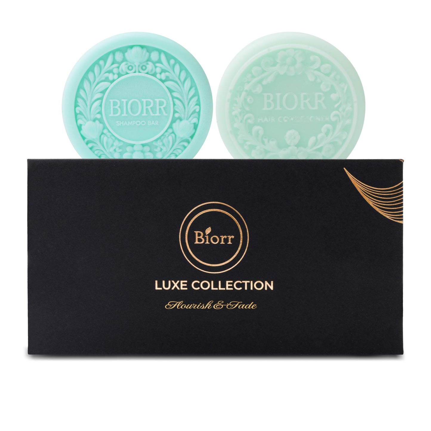 Shampoo and Conditioner Bar Set with Castor Oil for Hair Growth & Strength – Oat Protein, Shea Butter, Aloe – Sulfate-Free, Frizz Control, Vegan, Plastic-Free – BIORR Luxe (2 x 3.5 oz)