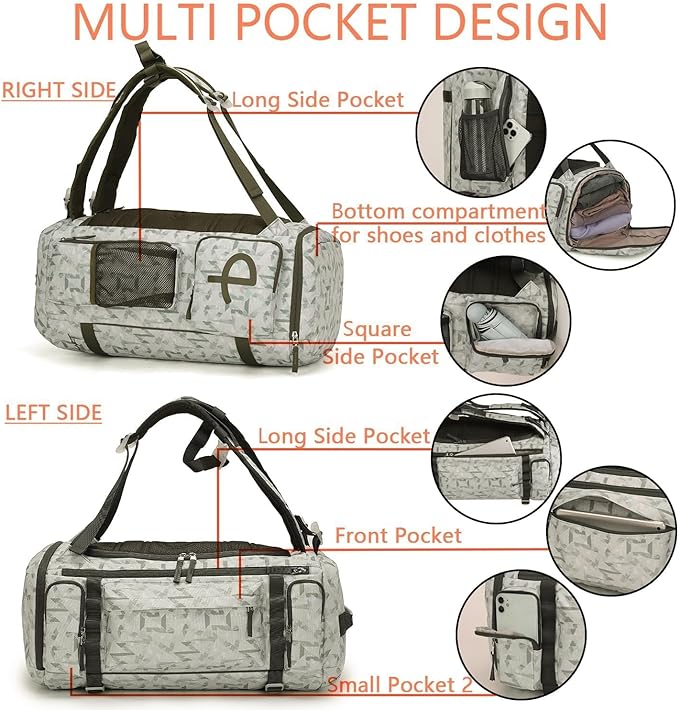 BE SMART 40L Extra Large Gym Backpack for Men, Big Gym Bag with Shoes Compartment, Waterproof Heavy Duty Duffel Bags, Men's Workout Backpacks for Outdoor Sport,Hiking,Camping,Travel