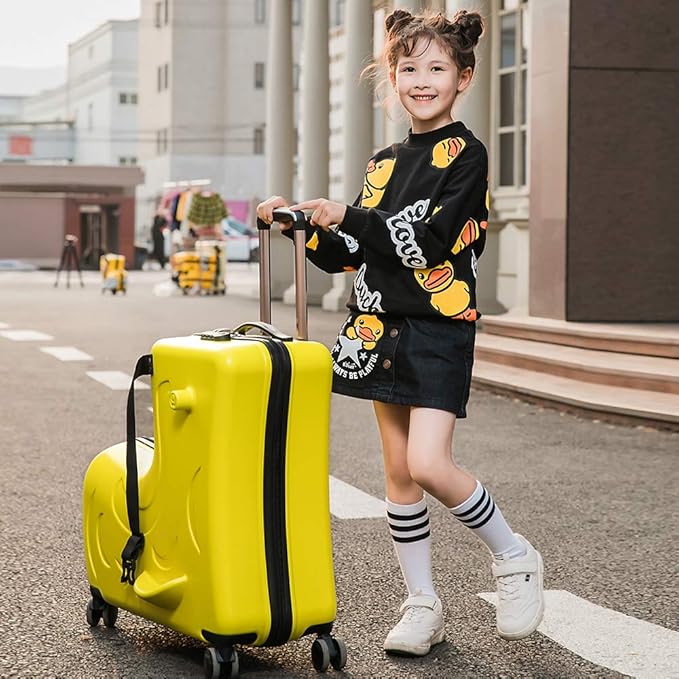 Kids Ride On Suitcase with Wheels, Scooter Luggage for Toddlers Travel, Durable Children's Suitcase for Boys & Girls Ages 2-12 Years