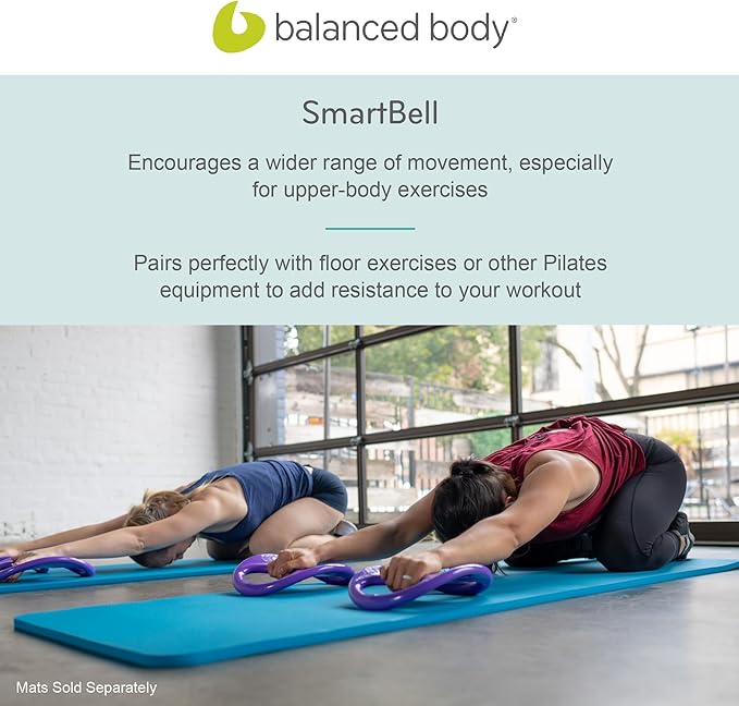 Balanced Body SmartBell Ergonomic Two-Handed Pilates Exercise Weight, Pilates Dumbbell, Exercise Equipment for Home Gym or Pilates Studio Use