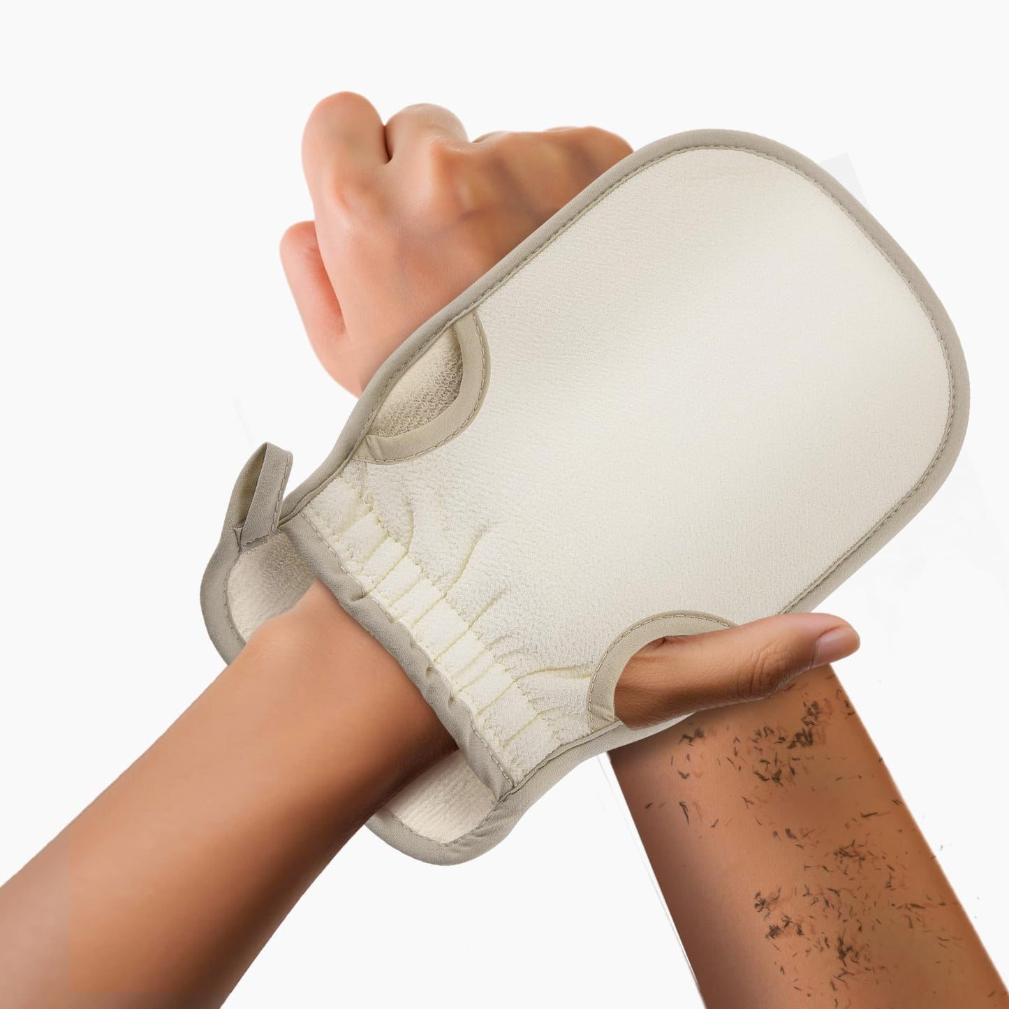 Aswdbbn Exfoliating Glove (Original) Machine Washable Newly Upgraded With Thumb Holes Korean Body Scrubber 100% Vegan Viscose Exfoliating Mitt for Dead Skin Removal, Keratosis Pilaris & Self-Tan Prep