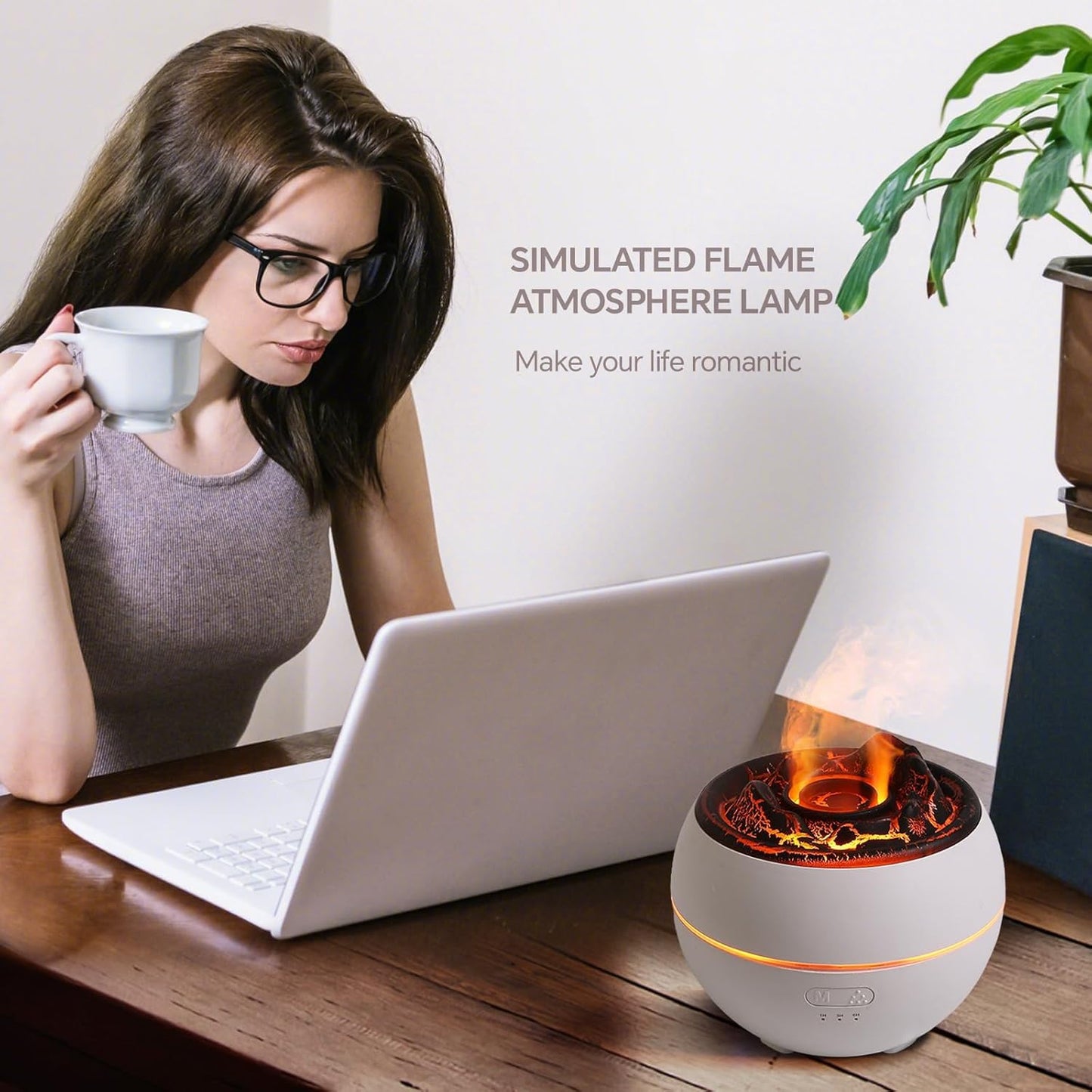 Volcano Humidifier,Essential Oil Diffuser 360ml Fine Mist Volcano Aroma Diffuser, Quiet Operation with Flexible Timer Settings, 7-Color LED Lights for Enhanced Sleep,White