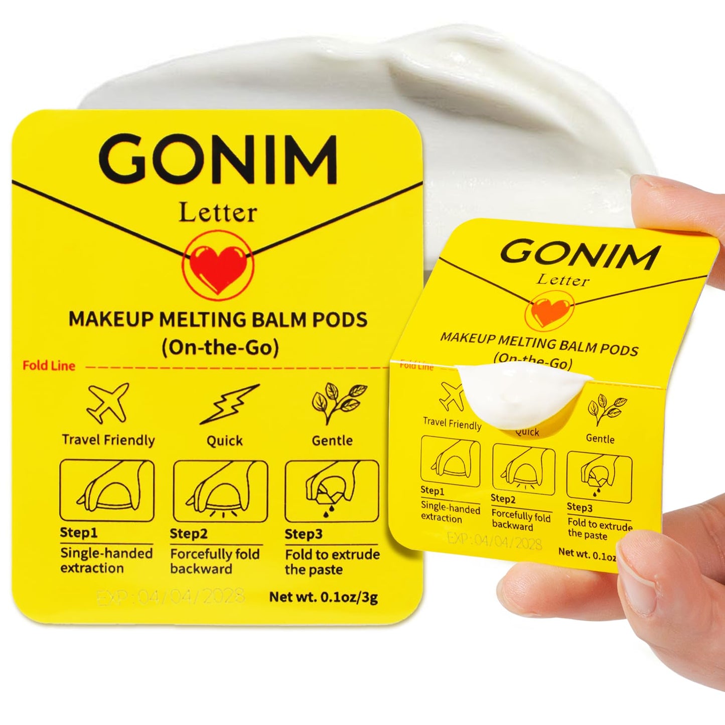 GONIM Cleansing Balm Makeup Remover, Hydrating Facial Cleanser for On-the-Go, Makeup Remover Melting Balm, Travel Size Mini Makeup Cleansing Oil, Travel Essentials for Women, Soothing 3gx15pcs