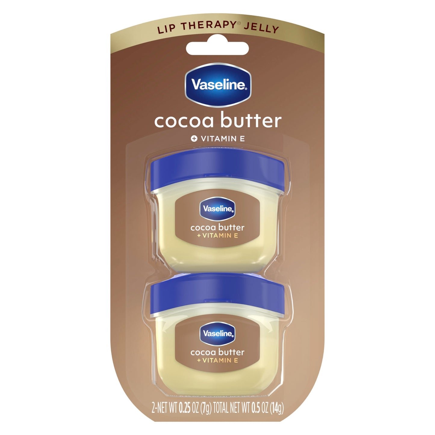 Vaseline Lip Therapy Lip Balm Mini 2 Pack Cocoa Butter For Dry Cracked Skin 0.25 oz
