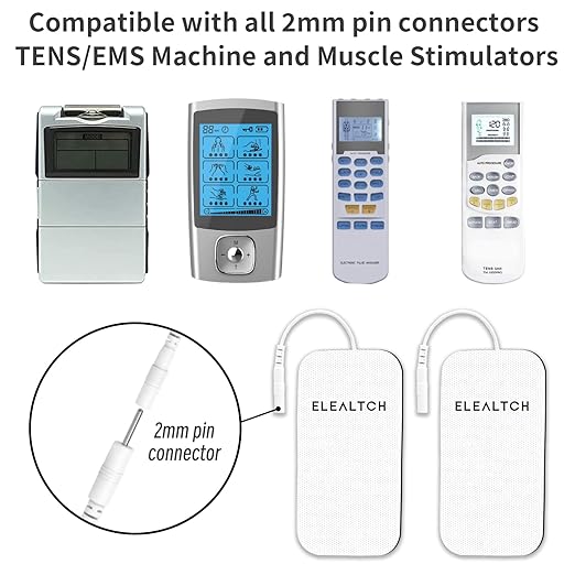 30PCS Compatible with AUVON TENS 7000 Electrode Pads for Tens Unit,Replacement Pads,2" X 4" Brand:ELEALTCH