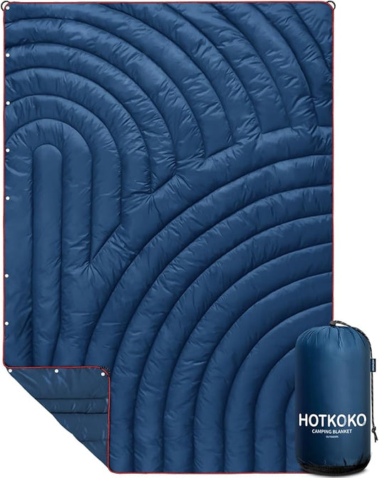 Camping Blanket,Puffy Blanket Lightweight Packable Camping Blanket Outdoor Blanket for Camping,Traveling, Stadium, Hiking, Picnics