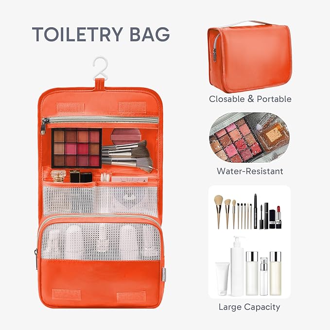 ALL INCLUDED 10 Set Durable Packing Cubes for Suitcases,OlarHike Essentials for Travel,UPGRADED Anti-Tear Stitching, NEW Improved Luggage Packing Organizers for Travel Accessories (Sunset Orange)