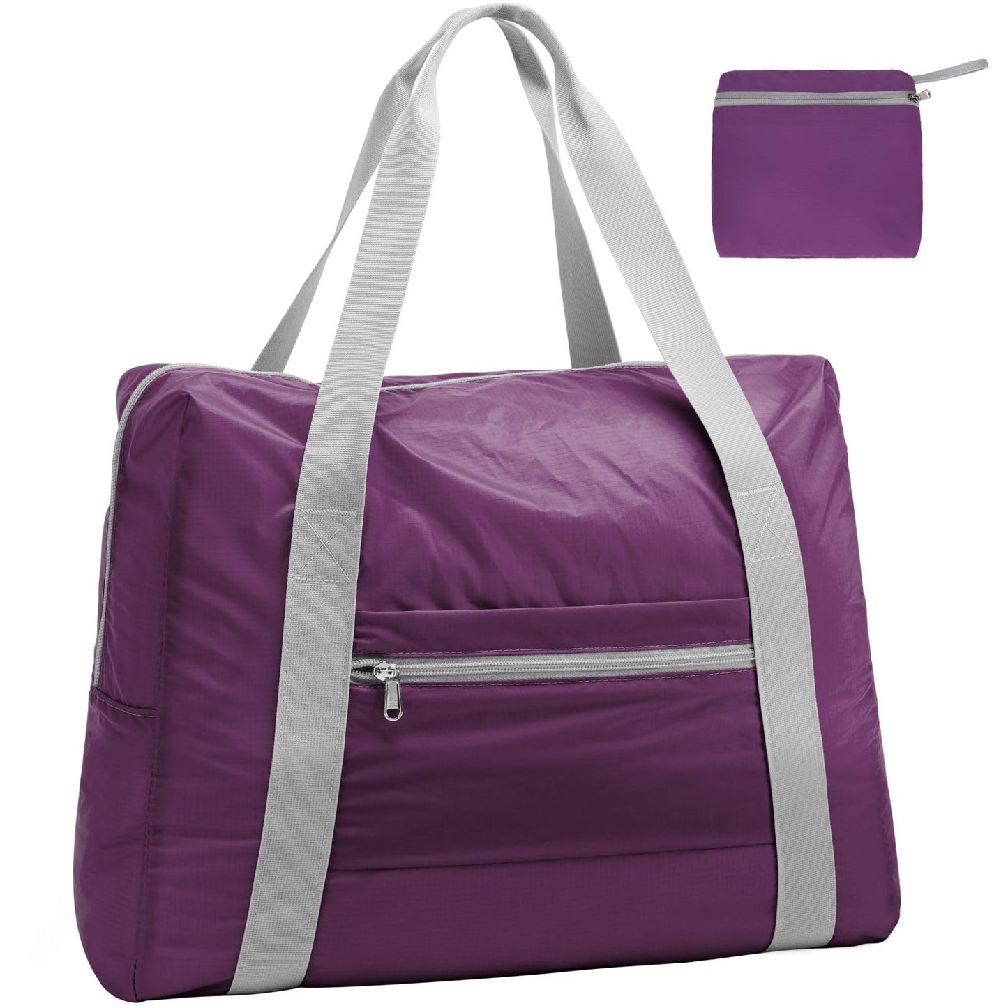 Cambond Spirit Airlines Personal Item Bag 18x14x8-30L Carry on Personal Item Travel Bags for Short Trip, Lightweight Compact Underseat Foldable Travel Duffel Bags, Purple