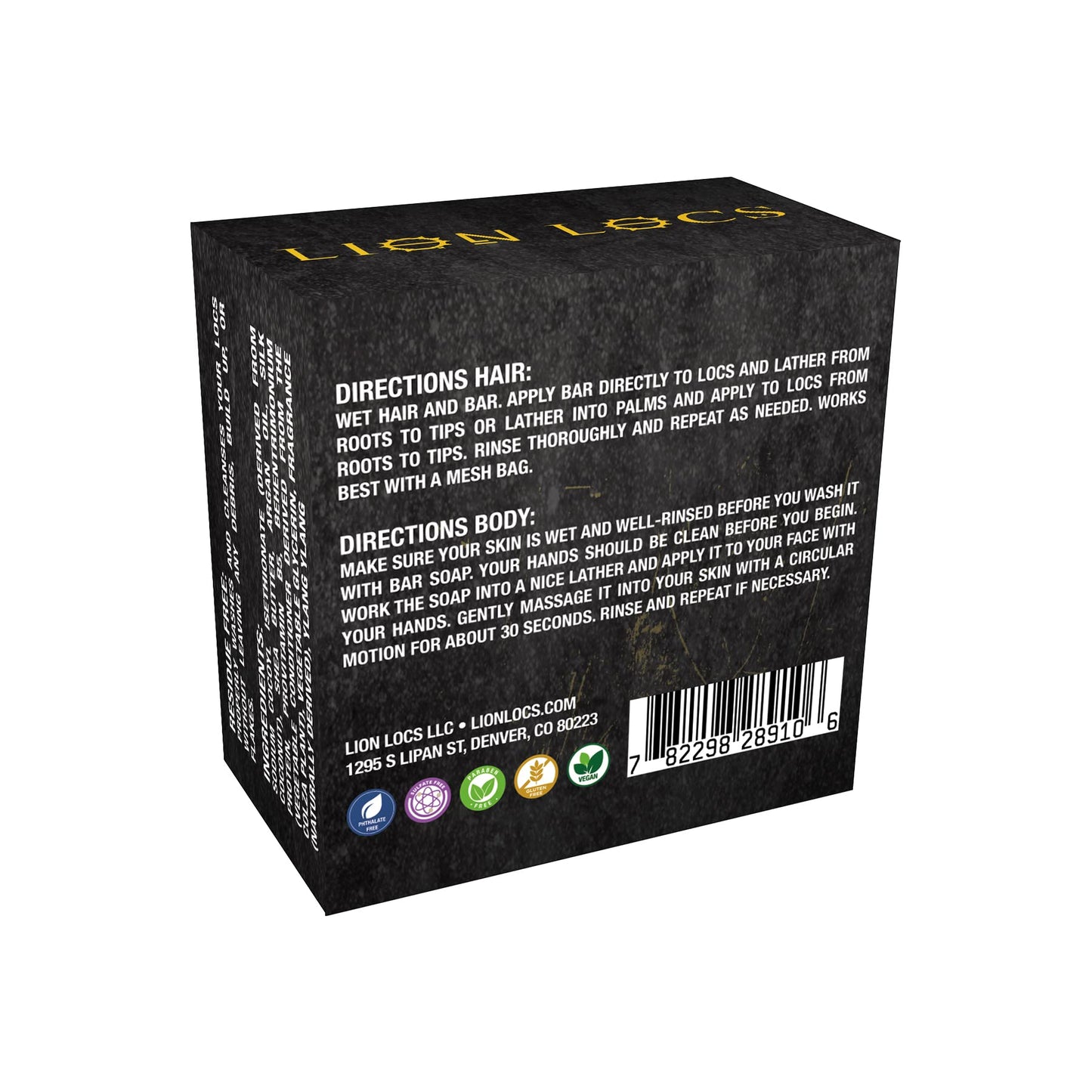 Lion Locs Shampoo Bar & Conditioner - Works for All Hair Types - Dreadlocks, Microlocs, Sisterlocks, Wicks, Brotherlocks, Braids | Build Up & Residue Free (5oz)