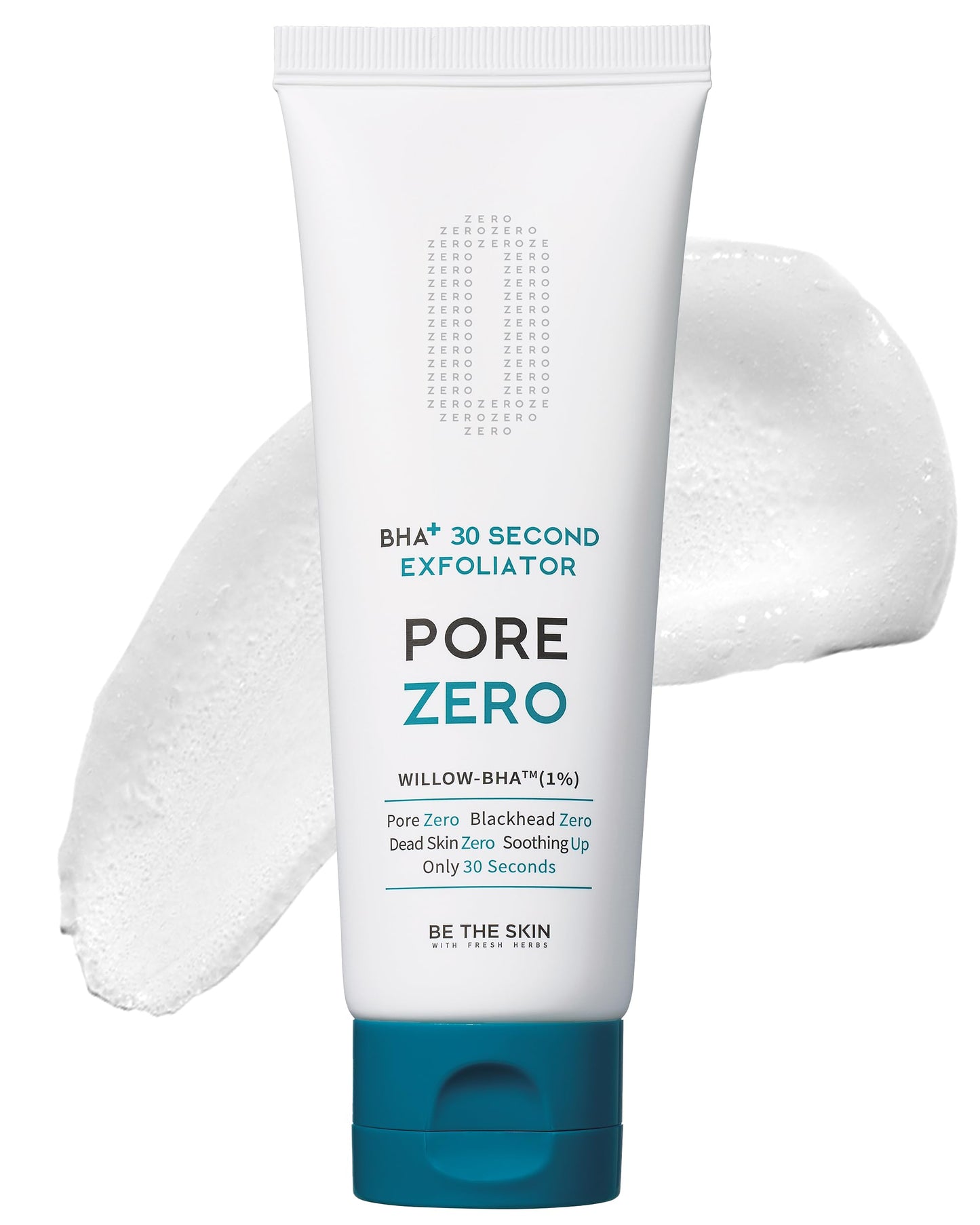 BE THE SKIN BHA+ Pore Zero 30 Second Exfoliator - Pore Erasing Face Peeling Gel with Salicylic Acid, Aloe Vera - Removes Dead Skin & Sebum - Glass Clear Skin, Korean Skincare, 3.38oz.