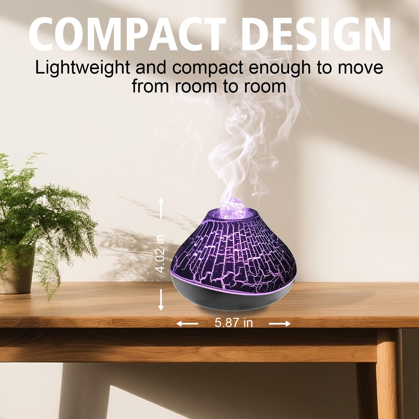 Essential Oil Diffusers for Home, 160ml Small Aromatherapy Diffuser with Auto Shut-Off Home Fragrance Aroma Diffuser with 7 LED Color Night Light Mini Humidifiers for Bedroom