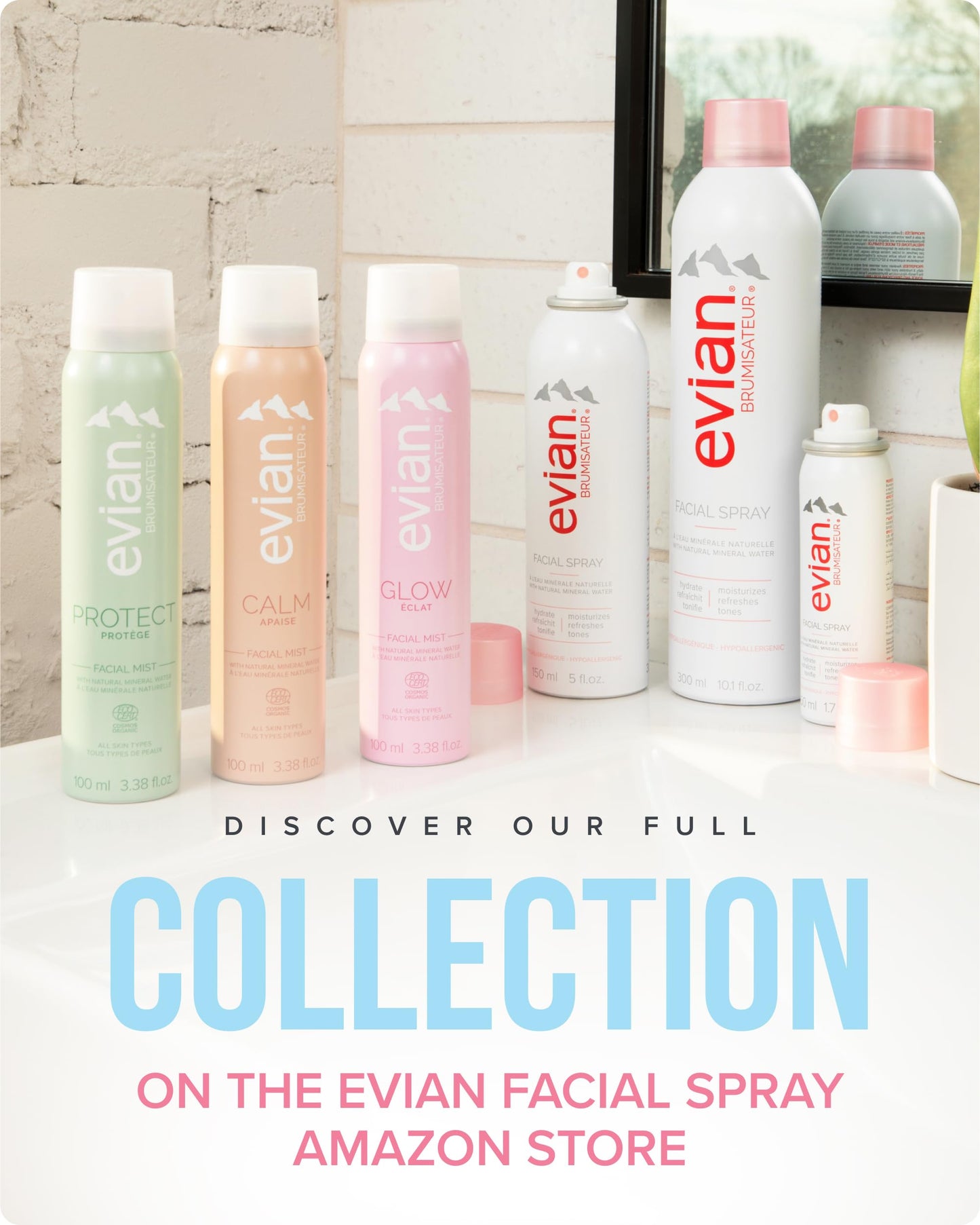 Evian Facial Spray 5 oz Duo Hydrating Mineral Water Mist for Face & Skin Refreshes Makeup, Sets, & Tones Facial Spray Twin Pack for Daily Skincare and Lightweight Facial Moisturizer Mist