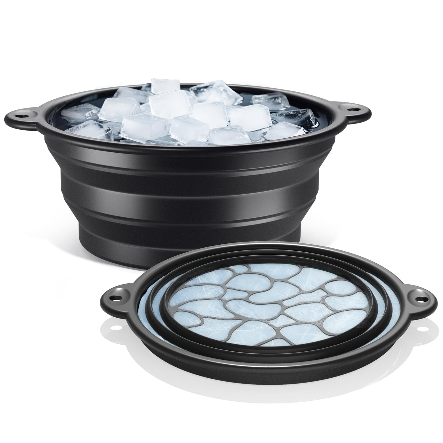 Face Ice Bath Bowl - Silicone Foldable Facial Ice Therapy Basin with Built-in Ice Tray, Cold Plunge Bowl for Skin Tightening, Puffiness Relief & Glowing Skin, Idea for Home & Travel