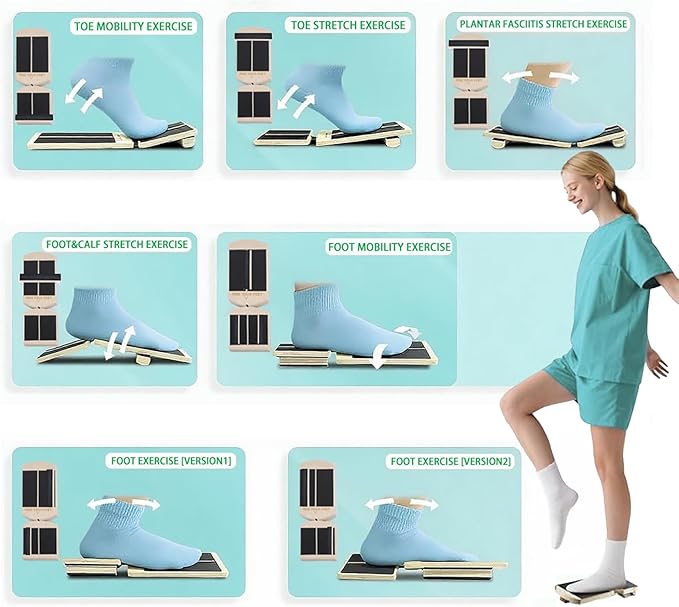 AxisBoard Single Leg Balance Boards, Proprioceptive Ankle Foot Strengthener Exerciser for Sprained, Physical Therapy For Foot, Plantar Fasciitis, Ankle Injuries