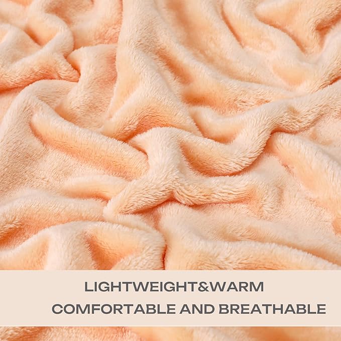 JIAHANNHA Fleece Blanket Twin Size Blush Pink 60 by 80 Inches Throw Blankets for Couch Sofa Bed 280GSM,Super Soft Cozy and Luxury Bed Blanket for All Season
