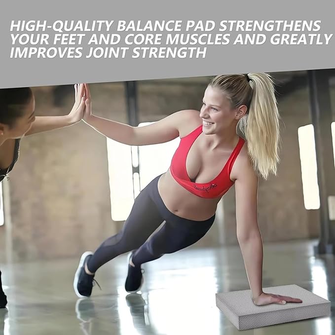 Balance Pad – Stability Trainer for Balance, Stretching, Physical Therapy, Exercise, Mobility, Rehabilitation and Core Training Non-Slip Closed Cell Foam Premium Balance Pad Knee Pad